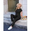 Ekouaer Jumpsuits for Women Dressy Summer Romper Casual Spring Vacation Outfits 2026 One Piece Travel Clothes(Black)