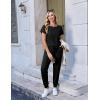 Ekouaer Jumpsuits for Women Dressy Summer Romper Casual Spring Vacation Outfits 2026 One Piece Travel Clothes(Black)