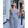 Ekouaer Jumpsuits for Women Dressy Summer Romper Casual Spring Vacation Outfits 2026 One Piece Travel Clothes(Blue)