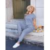 Ekouaer Jumpsuits for Women Dressy Summer Romper Casual Spring Vacation Outfits 2026 One Piece Travel Clothes(Blue)