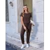 Ekouaer Jumpsuits for Women Dressy Summer Romper Casual Spring Vacation Outfits 2026 One Piece Travel Clothes(Brown)