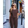 Ekouaer Jumpsuits for Women Dressy Summer Romper Casual Spring Vacation Outfits 2026 One Piece Travel Clothes(Brown)