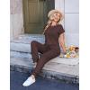 Ekouaer Jumpsuits for Women Dressy Summer Romper Casual Spring Vacation Outfits 2026 One Piece Travel Clothes(Brown)