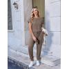 Ekouaer Jumpsuits for Women Dressy Summer Romper Casual Spring Vacation Outfits 2026 One Piece Travel Clothes(Coffee)