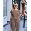 Ekouaer Jumpsuits for Women Dressy Summer Romper Casual Spring Vacation Outfits 2026 One Piece Travel Clothes(Coffee)