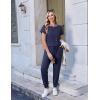 Ekouaer Jumpsuits for Women Dressy Summer Romper Casual Spring Vacation Outfits 2026 One Piece Travel Clothes(Navy)