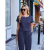 Ekouaer Jumpsuits for Women Dressy Summer Romper Casual Spring Vacation Outfits 2026 One Piece Travel Clothes(Navy)