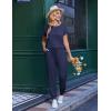 Ekouaer Jumpsuits for Women Dressy Summer Romper Casual Spring Vacation Outfits 2026 One Piece Travel Clothes(Navy)
