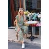 Ekouaer Jumpsuits for Women Dressy Summer Romper Ribbed Knit Casual Travel Outfits 2026 Vacation Beach Clothes(Celadon Green)