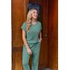 Ekouaer Jumpsuits for Women Dressy Summer Romper Ribbed Knit Casual Travel Outfits 2026 Vacation Beach Clothes(Green)