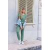 Ekouaer Jumpsuits for Women Dressy Summer Romper Ribbed Knit Casual Travel Outfits 2026 Vacation Beach Clothes(Green)