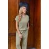 Ekouaer Jumpsuits for Women Dressy Summer Romper Ribbed Knit Casual Travel Outfits 2026 Vacation Beach Clothes(Light Green)