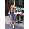 Ekouaer Jumpsuits for Women Dressy Summer Romper Ribbed Knit Casual Travel Outfits 2026 Vacation Beach Clothes(Navy)