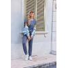Ekouaer Jumpsuits for Women Dressy Summer Romper Ribbed Knit Casual Travel Outfits 2026 Vacation Beach Clothes(Navy)