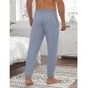 Ekouaer Men’s Pajama Pants Ultra Lightweight Pjs Bottoms Soft Sleep Jogger Pants with Pocket Drawstring(Denim)
