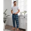 Ekouaer Men’s Pajama Pants Ultra Lightweight Pjs Bottoms Soft Sleep Jogger Pants with Pocket Drawstring(Green Plaid)