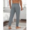 Ekouaer Men’s Pajama Pants Ultra Lightweight Pjs Bottoms Soft Sleep Jogger Pants with Pocket Drawstring(Light Grey)