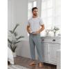 Ekouaer Men’s Pajama Pants Ultra Lightweight Pjs Bottoms Soft Sleep Jogger Pants with Pocket Drawstring(Light Grey)