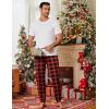 Ekouaer Men’s Pajama Pants Ultra Lightweight Pjs Bottoms Soft Sleep Jogger Pants with Pocket Drawstring(Red Plaid)