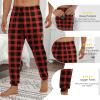 Ekouaer Men’s Pajama Pants Ultra Lightweight Pjs Bottoms Soft Sleep Jogger Pants with Pocket Drawstring(Red Plaid)