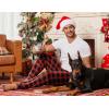 Ekouaer Men’s Pajama Pants Ultra Lightweight Pjs Bottoms Soft Sleep Jogger Pants with Pocket Drawstring(Red Plaid)