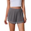 Ekouaer Pajama Shorts Women Soft Sleep Shorts Casual Lounge Shorts Cute High Waist Pajama Bottom Comfy Split Side Pj Bottom(Grey)