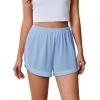 Ekouaer Pajama Shorts Women Soft Sleep Shorts Casual Lounge Shorts Cute High Waist Pajama Bottom Comfy Split Side Pj Bottom(Light Blue)