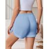 Ekouaer Pajama Shorts Women Soft Sleep Shorts Casual Lounge Shorts Cute High Waist Pajama Bottom Comfy Split Side Pj Bottom(Light Blue)
