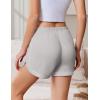 Ekouaer Pajama Shorts Women Soft Sleep Shorts Casual Lounge Shorts Cute High Waist Pajama Bottom Comfy Split Side Pj Bottom(Light Grey)