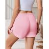 Ekouaer Pajama Shorts Women Soft Sleep Shorts Casual Lounge Shorts Cute High Waist Pajama Bottom Comfy Split Side Pj Bottom(Light Pink)