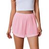 Ekouaer Pajama Shorts Women Soft Sleep Shorts Casual Lounge Shorts Cute High Waist Pajama Bottom Comfy Split Side Pj Bottom(Light Pink)