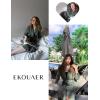 Ekouaer Robes for Women Long Waffle Knit Bathrobe Lightweight Kimono Robe Soft Shawl Collar Spa Robes with Pockets S-XXL(Army Green/Small Waffle)