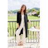 Ekouaer Robes for Women Long Waffle Knit Bathrobe Lightweight Kimono Robe Soft Shawl Collar Spa Robes with Pockets S-XXL(Black/Small Waffle)