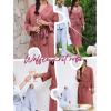 Ekouaer Robes for Women Long Waffle Knit Bathrobe Lightweight Kimono Robe Soft Shawl Collar Spa Robes with Pockets S-XXL(Gray Purple/Big Waffle)