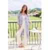 Ekouaer Robes for Women Long Waffle Knit Bathrobe Lightweight Kimono Robe Soft Shawl Collar Spa Robes with Pockets S-XXL(Hibiscus Flower/Small Waffle)