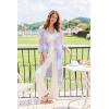 Ekouaer Robes for Women Long Waffle Knit Bathrobe Lightweight Kimono Robe Soft Shawl Collar Spa Robes with Pockets S-XXL(Pink Tie Dye/Small Waffle)