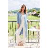 Ekouaer Robes for Women Long Waffle Knit Bathrobe Lightweight Kimono Robe Soft Shawl Collar Spa Robes with Pockets S-XXL(Sky Blue/Small Waffle)