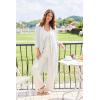 Ekouaer Robes for Women Long Waffle Knit Bathrobe Lightweight Kimono Robe Soft Shawl Collar Spa Robes with Pockets S-XXL(White/Small Waffle)
