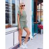 Ekouaer Rompers for Women Ribbed Knit Short Jumpsuit 2026 Summer Casual Vacation Outfits(Celadon Green)