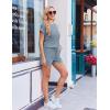 Ekouaer Rompers for Women Ribbed Knit Short Jumpsuit 2026 Summer Casual Vacation Outfits(Dark Blue)