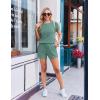 Ekouaer Rompers for Women Ribbed Knit Short Jumpsuit 2026 Summer Casual Vacation Outfits(Green)