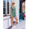 Ekouaer Rompers for Women Ribbed Knit Short Jumpsuit 2026 Summer Casual Vacation Outfits(Green)