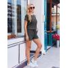 Ekouaer Rompers for Women Ribbed Knit Short Jumpsuit 2026 Summer Casual Vacation Outfits(Grey)