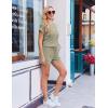 Ekouaer Rompers for Women Ribbed Knit Short Jumpsuit 2026 Summer Casual Vacation Outfits(Light Green)