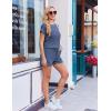 Ekouaer Rompers for Women Ribbed Knit Short Jumpsuit 2026 Summer Casual Vacation Outfits(Navy)