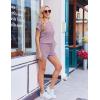 Ekouaer Rompers for Women Ribbed Knit Short Jumpsuit 2026 Summer Casual Vacation Outfits(Purple)