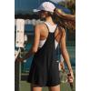 Ekouaer Rompers for Women Summer Casual Sleeveless Short Overalls Boho Spaghetti Strap Shorts Jumpsuit with Pockets(Black)