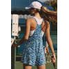 Ekouaer Rompers for Women Summer Casual Sleeveless Short Overalls Boho Spaghetti Strap Shorts Jumpsuit with Pockets(Blue Green Floral)