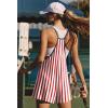 Ekouaer Rompers for Women Summer Casual Sleeveless Short Overalls Boho Spaghetti Strap Shorts Jumpsuit with Pockets(Flag Print)
