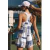 Ekouaer Rompers for Women Summer Casual Sleeveless Short Overalls Boho Spaghetti Strap Shorts Jumpsuit with Pockets(Grey Boho Print)